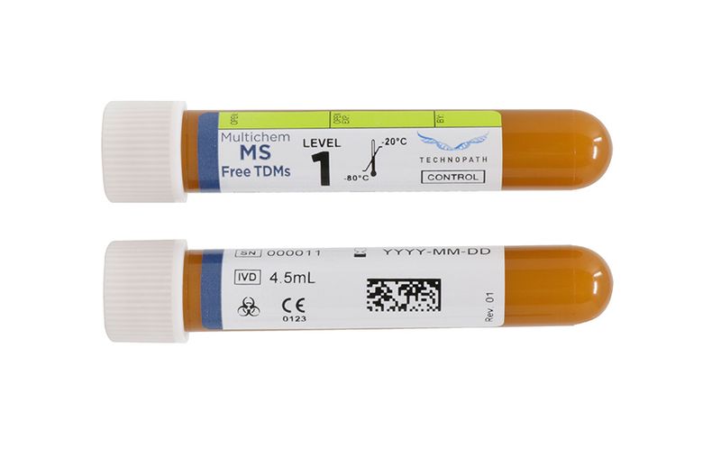 Multichem MS Free TDMs barcoded tubes